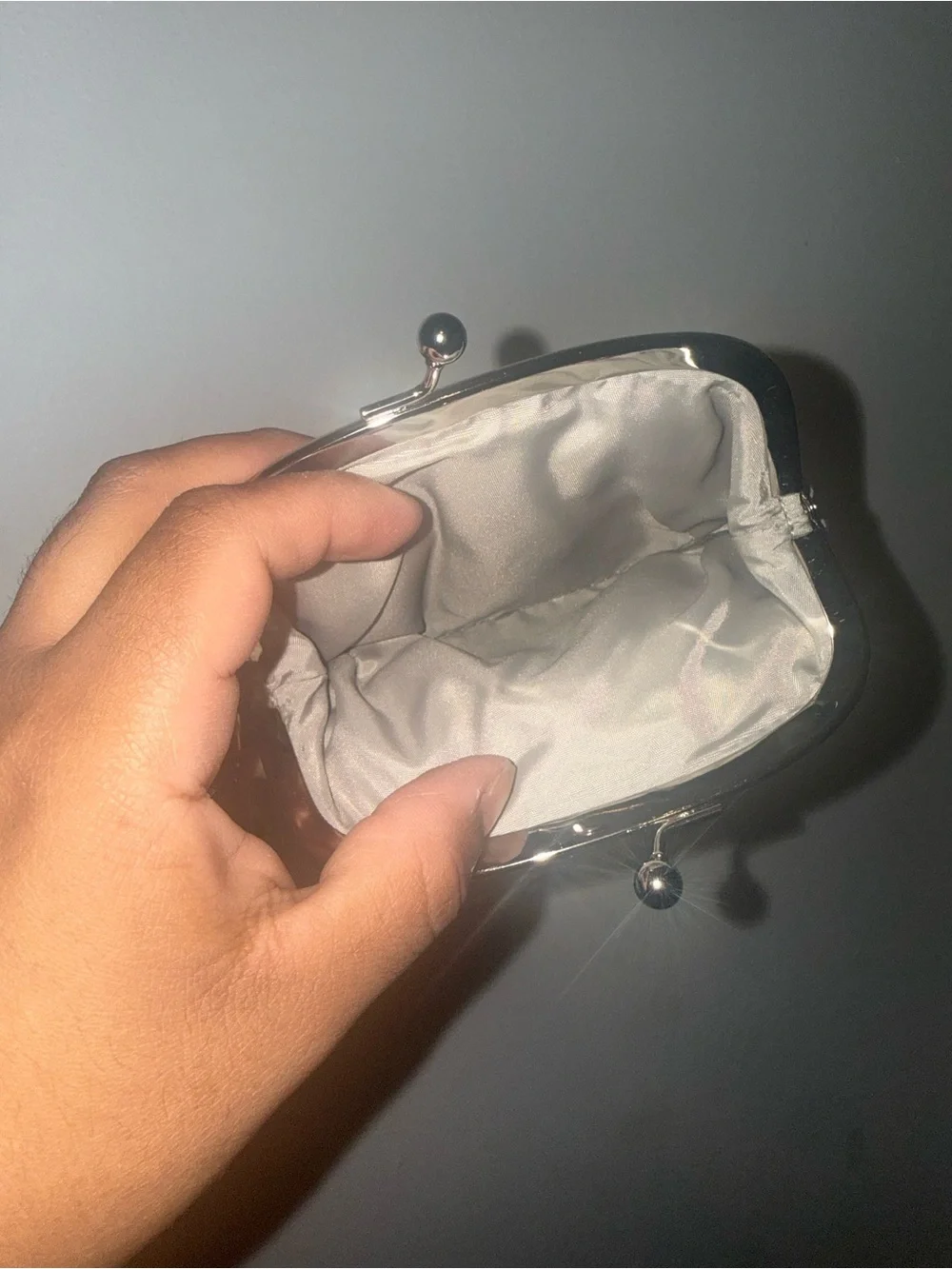 Coach Khaki Signature Kiss-Lock Coin Pouch